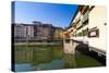 Ponte Vecchio and River Arno, Florence (Firenze), Tuscany, Italy, Europe-Nico Tondini-Stretched Canvas