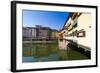 Ponte Vecchio and River Arno, Florence (Firenze), Tuscany, Italy, Europe-Nico Tondini-Framed Photographic Print