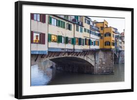 Ponte Vecchio and River Arno, Florence (Firenze), Tuscany, Italy, Europe-Nico Tondini-Framed Photographic Print