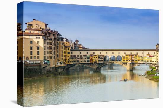 Ponte Vecchio and River Arno, Florence (Firenze), Tuscany, Italy, Europe-Nico Tondini-Stretched Canvas