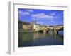 Ponte Vecchio and the Arno River, Florence, Tuscany, Italy, Europe-Hans Peter Merten-Framed Photographic Print