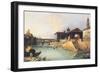 Ponte Vecchio and Tiratoio on the Arno River in Florence-Giuseppe Moricci-Framed Giclee Print