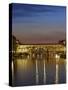 Ponte Vecchio, Arno River, Florence, Italy-Neil Farrin-Stretched Canvas