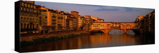 Ponte Vecchio Arno River Florence Italy-null-Stretched Canvas