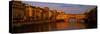 Ponte Vecchio Arno River Florence Italy-null-Stretched Canvas