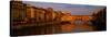 Ponte Vecchio Arno River Florence Italy-null-Stretched Canvas