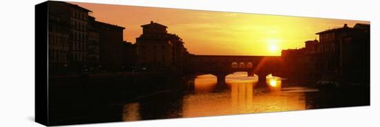 Ponte Vecchio Arno River Florence Italy-null-Stretched Canvas