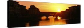 Ponte Vecchio Arno River Florence Italy-null-Stretched Canvas