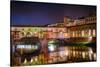 Ponte Vecchio at Night, Florence, Italy-George Oze-Stretched Canvas