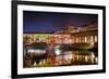 Ponte Vecchio at Night, Florence, Italy-George Oze-Framed Photographic Print