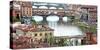 Ponte Vecchio Bridge across Arno River, Florence, UNESCO World Heritage Site, Tuscany, Italy, Europ-Hans-Peter Merten-Stretched Canvas