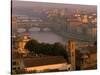Ponte Vecchio Bridge, Arno River, Piazza Michelangelo, Florence, Tuscany, Italy-Walter Bibikow-Stretched Canvas