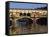 Ponte Vecchio Bridge, Florence, UNESCO World Heritage Site, Tuscany, Italy, Europe-Groenendijk Peter-Framed Stretched Canvas