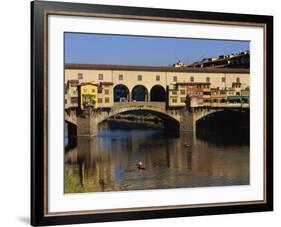 Ponte Vecchio Bridge, Florence, UNESCO World Heritage Site, Tuscany, Italy, Europe-Groenendijk Peter-Framed Photographic Print