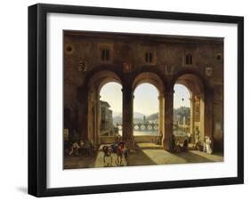 Ponte Vecchio, c.1811-Lancelot Théodore Turpin De Crissé-Framed Giclee Print