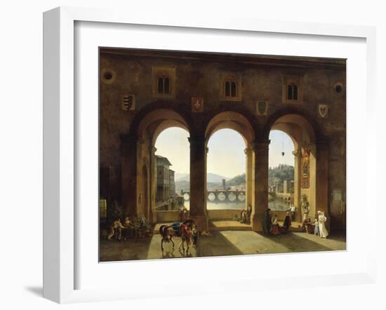 Ponte Vecchio, c.1811-Lancelot Théodore Turpin De Crissé-Framed Giclee Print