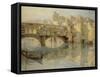 Ponte Vecchio, Florence, c.1910-Charles Oppenheimer-Framed Stretched Canvas