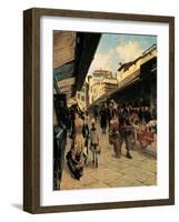 Ponte Vecchio, Florence-Signorini Telemaco-Framed Giclee Print