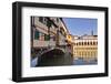 Ponte Vecchio Is an Old Medieval Bridge in the Historic Centre of Florence Spanning the River Arno-Julian Elliott-Framed Photographic Print