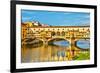 Ponte Vecchio over Arno River in Florence, Italy-sborisov-Framed Photographic Print