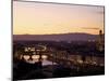 Ponte Vecchio, River Arno and Palazzo Vecchio in Evening Light from Piazzale Michelangelo, Florence-Peter Barritt-Mounted Photographic Print