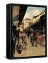 Ponte Vecchio-Telemaco Signorini-Framed Stretched Canvas