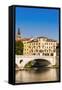 Ponte Vittoria, River Adige, Verona, UNESCO World Heritage Site, Veneto, Italy, Europe-Nico-Framed Stretched Canvas