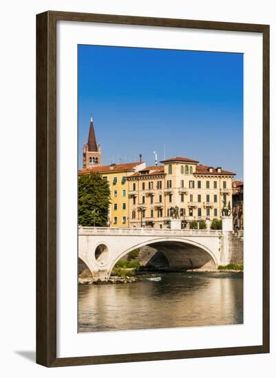 Ponte Vittoria, River Adige, Verona, UNESCO World Heritage Site, Veneto, Italy, Europe-Nico-Framed Photographic Print