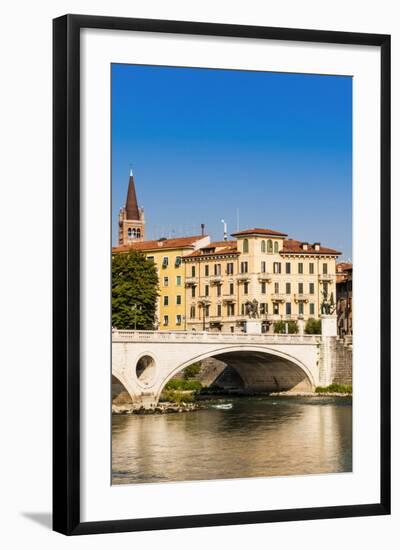 Ponte Vittoria, River Adige, Verona, UNESCO World Heritage Site, Veneto, Italy, Europe-Nico-Framed Photographic Print