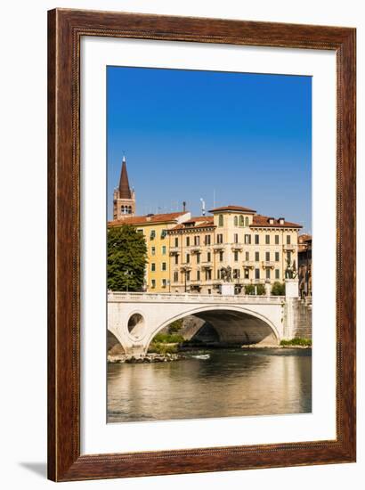 Ponte Vittoria, River Adige, Verona, UNESCO World Heritage Site, Veneto, Italy, Europe-Nico-Framed Photographic Print