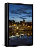 Ponte Vittorio Emanuelle Ii and the Dome of St. Peter's Basilica, Rome, Lazio, Italy, Europe-Ben Pipe-Framed Stretched Canvas