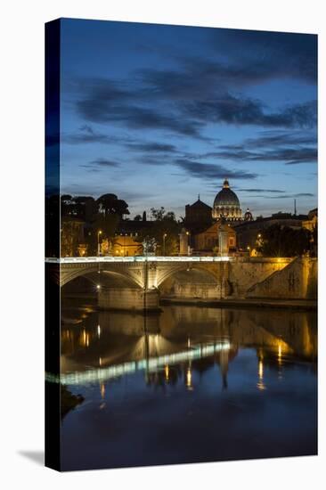 Ponte Vittorio Emanuelle Ii and the Dome of St. Peter's Basilica, Rome, Lazio, Italy, Europe-Ben Pipe-Stretched Canvas
