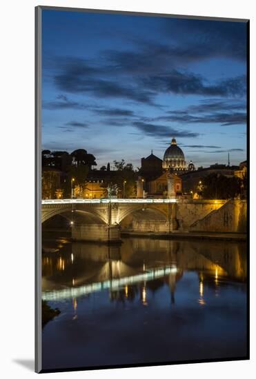 Ponte Vittorio Emanuelle Ii and the Dome of St. Peter's Basilica, Rome, Lazio, Italy, Europe-Ben Pipe-Mounted Photographic Print