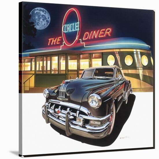 Pontiac Chieftain '50 at The Circle Diner-Graham Reynold-Stretched Canvas