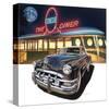 Pontiac Chieftain '50 at The Circle Diner-Graham Reynold-Stretched Canvas