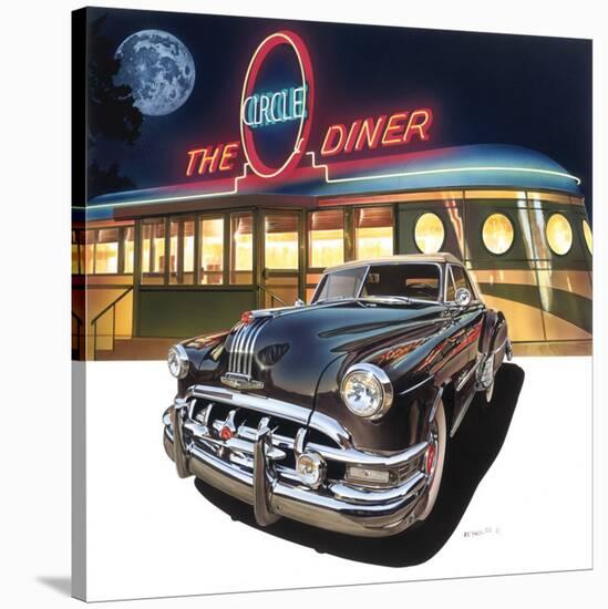 Pontiac Chieftain '50 at The Circle Diner-Graham Reynold-Stretched Canvas