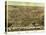 Pontiac, Michigan - Panoramic Map-Lantern Press-Stretched Canvas