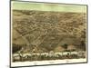 Pontiac, Michigan - Panoramic Map-Lantern Press-Mounted Art Print