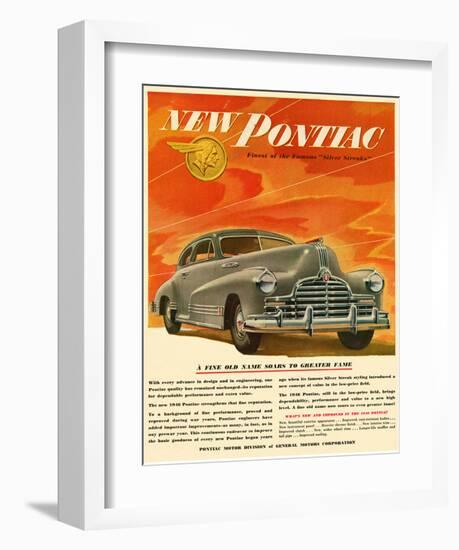 Pontiac-Soars to Greater Fame-null-Framed Premium Giclee Print