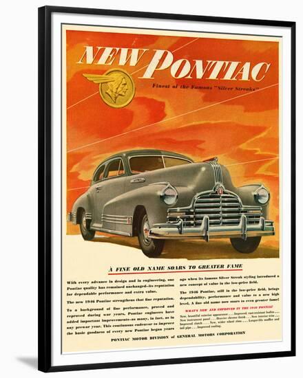 Pontiac-Soars to Greater Fame-null-Framed Premium Giclee Print