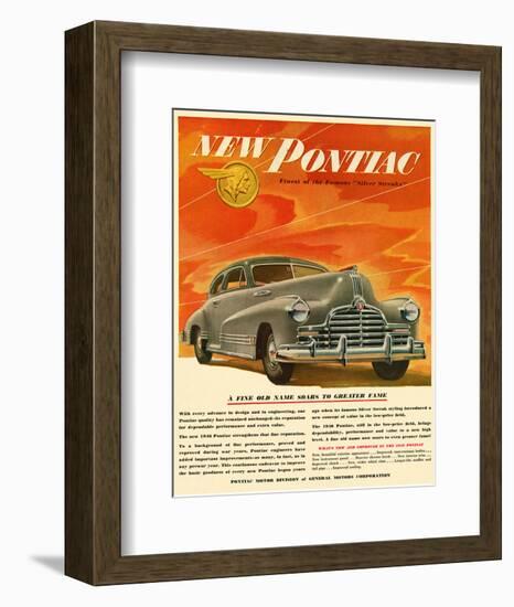 Pontiac-Soars to Greater Fame-null-Framed Art Print