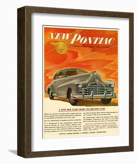 Pontiac-Soars to Greater Fame-null-Framed Art Print