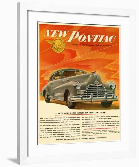 Pontiac-Soars to Greater Fame-null-Framed Art Print