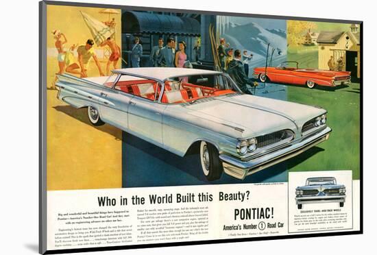 Pontiac- Who Built This Beauty-null-Mounted Premium Giclee Print