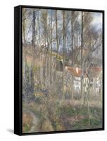 Pontoise - the Cite Des Boeufs and the Hermitage-Camille Pissarro-Framed Stretched Canvas