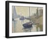 Ponton de la Félicité at Asnières (Opus no. 143), 1886-Paul Signac-Framed Giclee Print