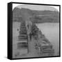 Pontoon Bridge across the Modder River, Boer War, South Africa, 1900-Underwood & Underwood-Framed Stretched Canvas