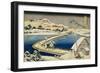 Pontoon Bridge at Sano, Kozuke Province, Ancient View, Circa 1833-Tani Bunchu-Framed Giclee Print