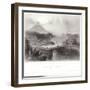 Pontoon Bridge on Lough Conn-William Henry Bartlett-Framed Giclee Print