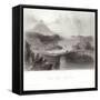 Pontoon Bridge on Lough Conn-William Henry Bartlett-Framed Stretched Canvas